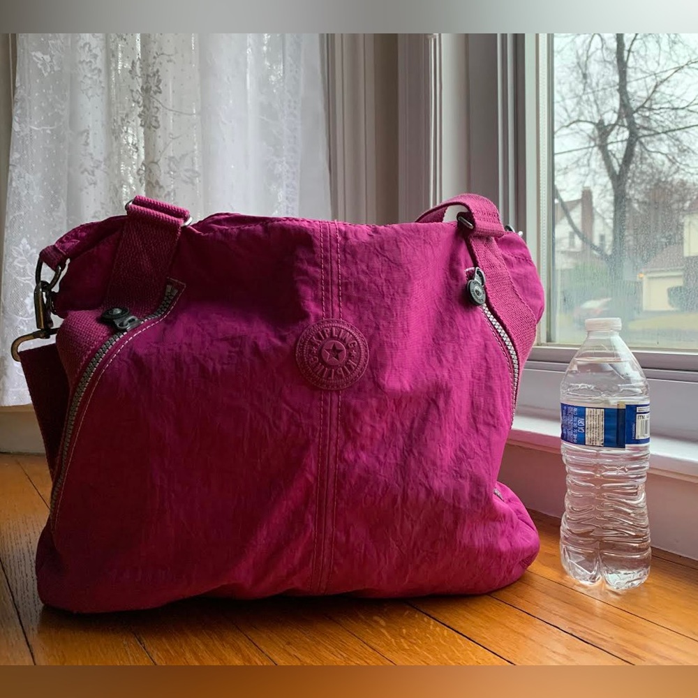 Kipling large pink messenger